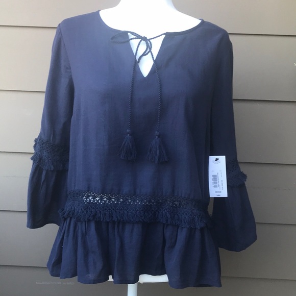 SALE A.n.a Navy Top Medium - Picture 4 of 15
